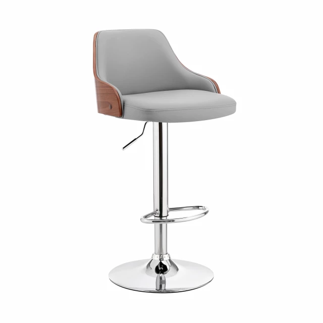 Iron swivel adjustable height bar chair with armrests and comfortable seating