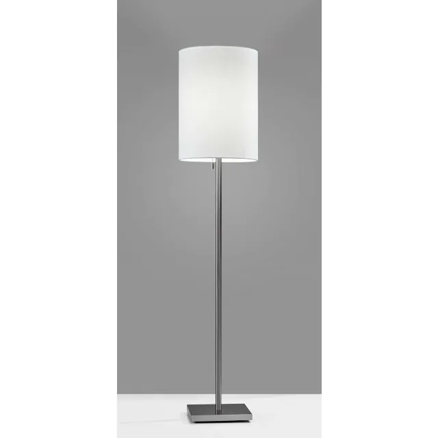 Floor Lamp Classic Silhouette Brushed Steel Metal Floor Lamp Classic Silhouette Brushed Steel Metal