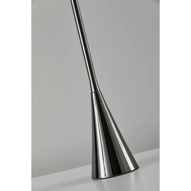 Black Nickel Finish Metal Tall White Shade Table Lamp Black Nickel Finish Metal Tall White Shade Table Lamp