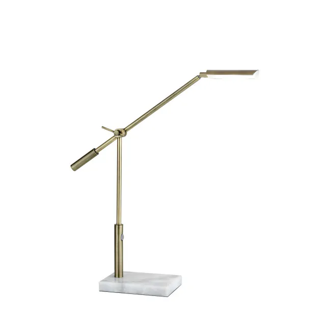 Sleek Brass Metal Adjustable And Dimmable Led Desk Lamp Sleek Brass Metal Adjustable And Dimmable Led Desk Lamp