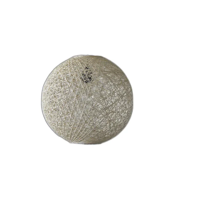 Floor Lamp With Bronze Metal Arc And Groovy Rattan String Ball Shade Floor Lamp With Bronze Metal Arc And Groovy Rattan String Ball Shade