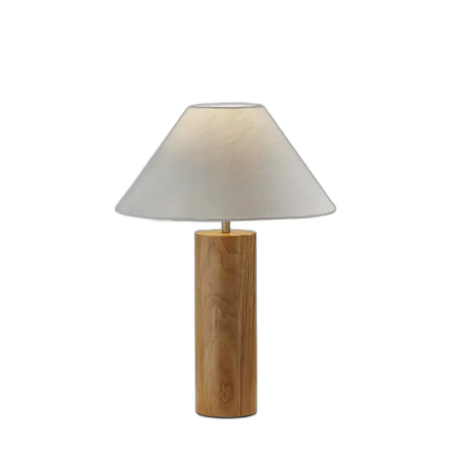 Canopy Natural Wood Block Table Lamp