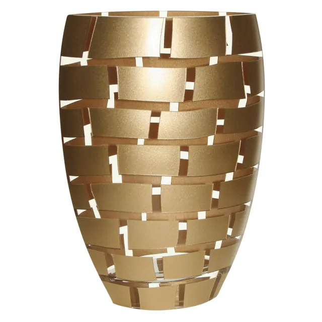 12 Mouth Blown Wall Design Gold Vase 12 Mouth Blown Wall Design Gold Vase