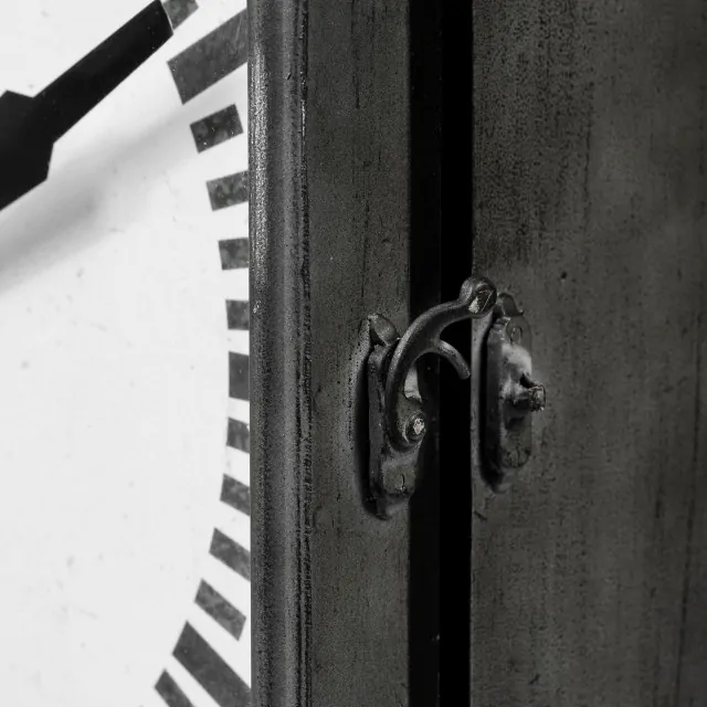Rectangular Large Black Industrial Style Wall Clock Rectangular Large Black Industrial Style Wall Clock