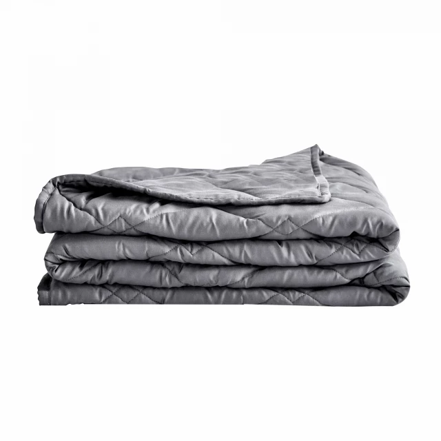 Grey tencel weighted throw blanket