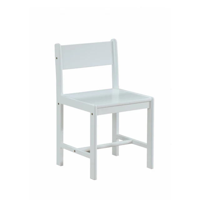 classic white wooden stationary chair made of natural wood material