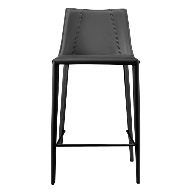 Low back counter height bar chair with metal frame and home accessories