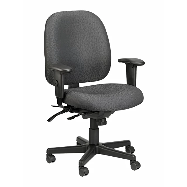 adjustable swivel fabric rolling office chair with armrests and comfortable design