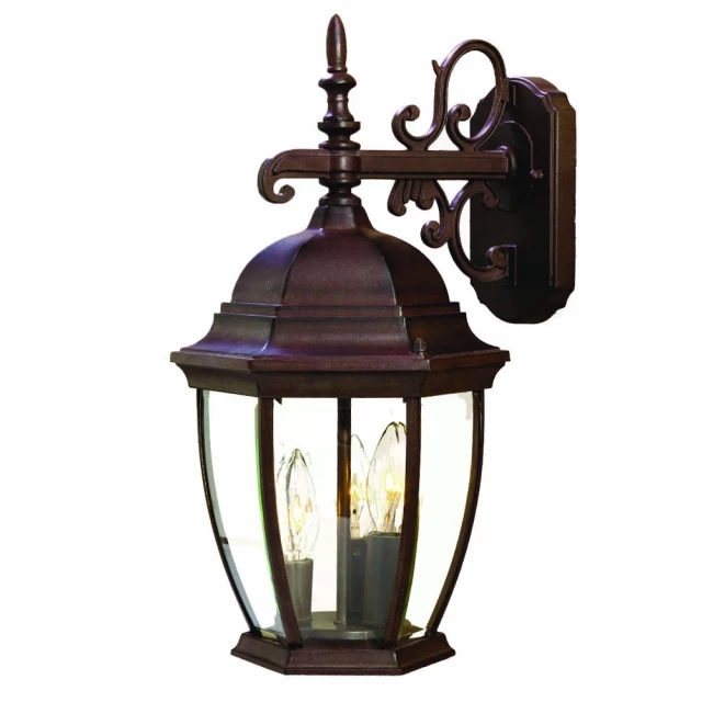 brown wide hanging lantern wall light metal lamp light fixture