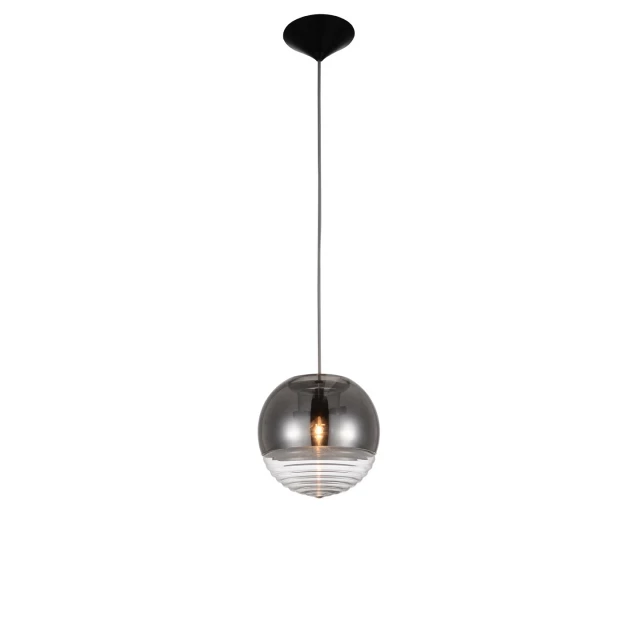 clear glass pendant lamp with circular design and ceiling fixture