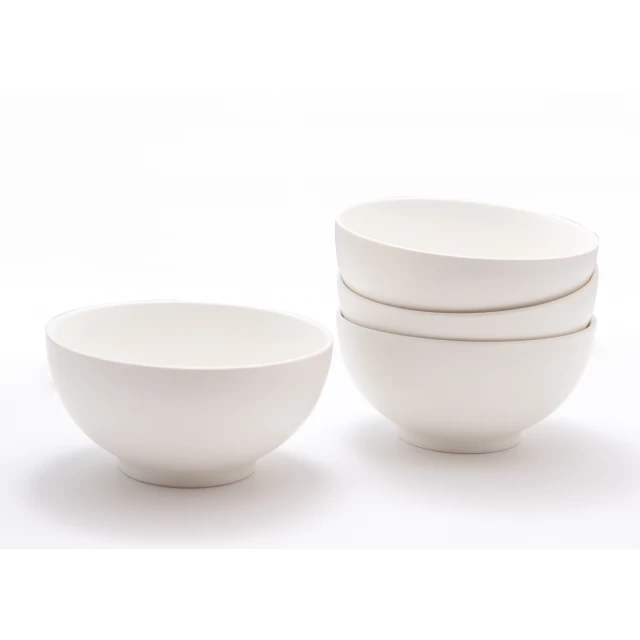 White four porcelain service bowl set including tableware drinkware dishware and serveware