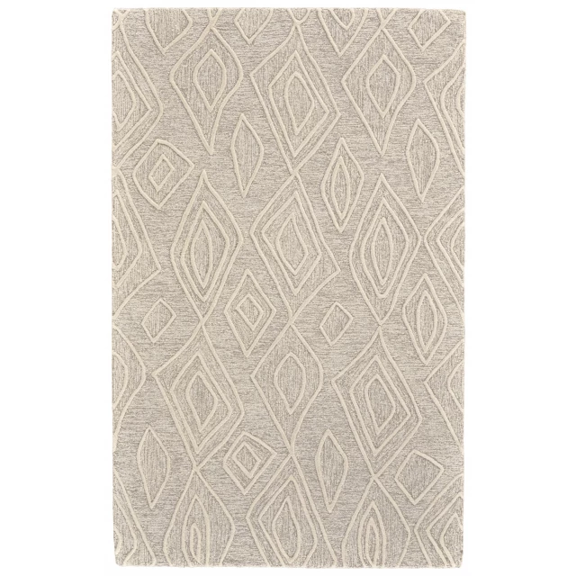 tufted handmade stain resistant area rug in brown and beige with rectangular pattern