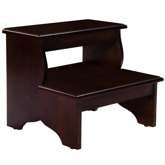 Cherry manufactured wood backless bar chair with hardwood finish