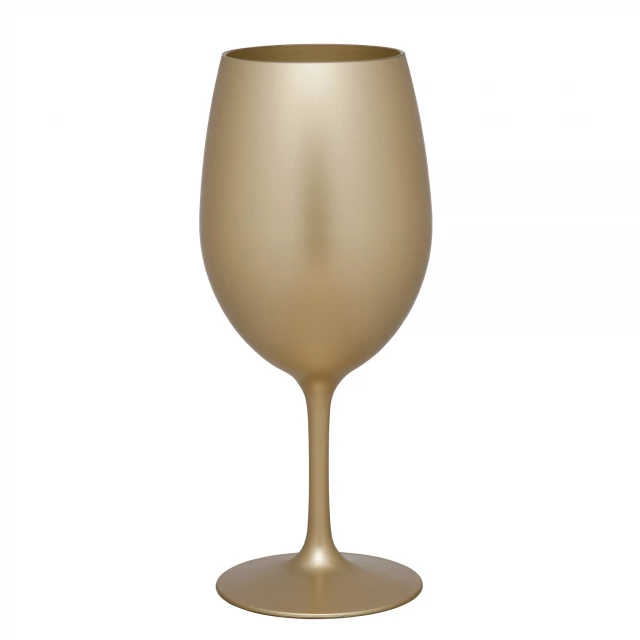 Gold acrylic stemmed wine glass for elegant tableware and drinkware