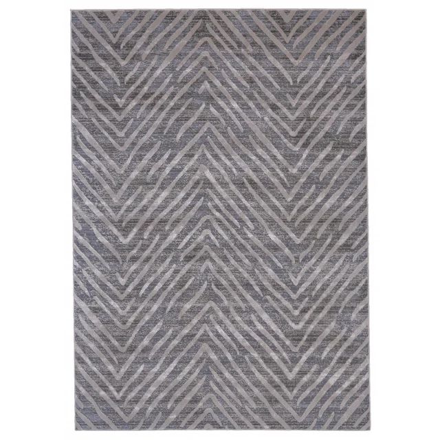 gray abstract area rug with brown beige and grey pattern