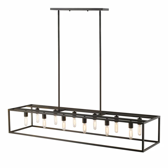 light oil rubbed bronze island pendant with rectangular shape