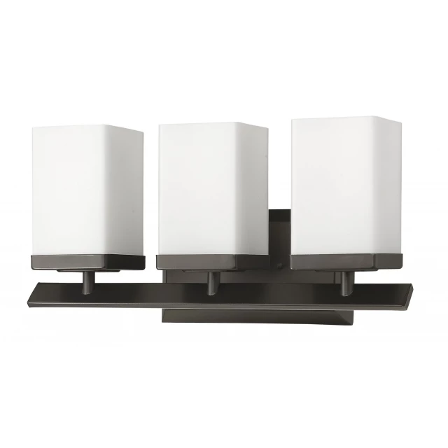 light bronze frosted glass wall sconce with rectangular and cylindrical elements