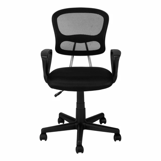 task chair mesh back plastic frame black with armrest for office comfort