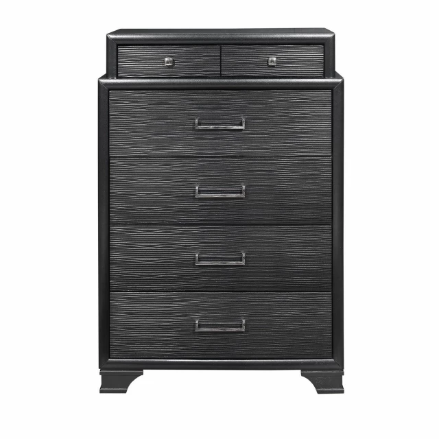 Modern grey chest of drawers for bedroom storage