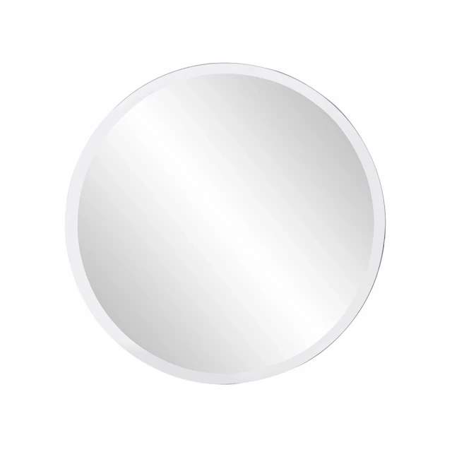 Minimalist round mirror with beveled edge for home decor