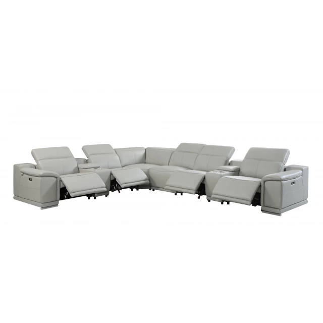U-shaped eight corner sectional console in a comfortable studio couch design with automotive-inspired elements