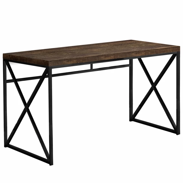 brown black computer desk table furniture wood