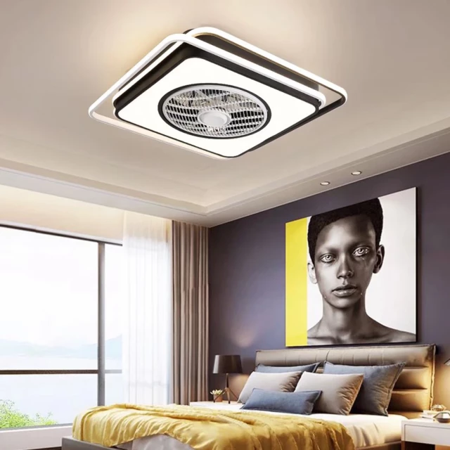 modern white black ceiling lamp fan for interior design lighting comfort