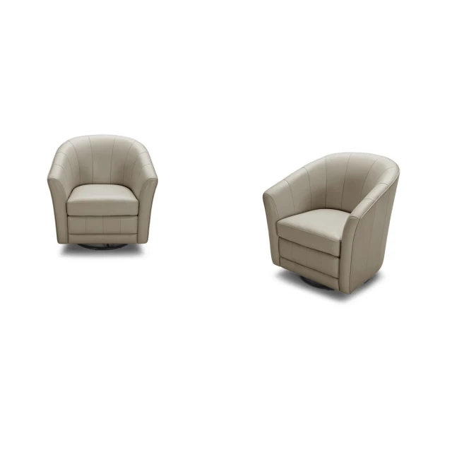 Eco leather foam steel accent chair in brown with comfortable armrests and beige accents