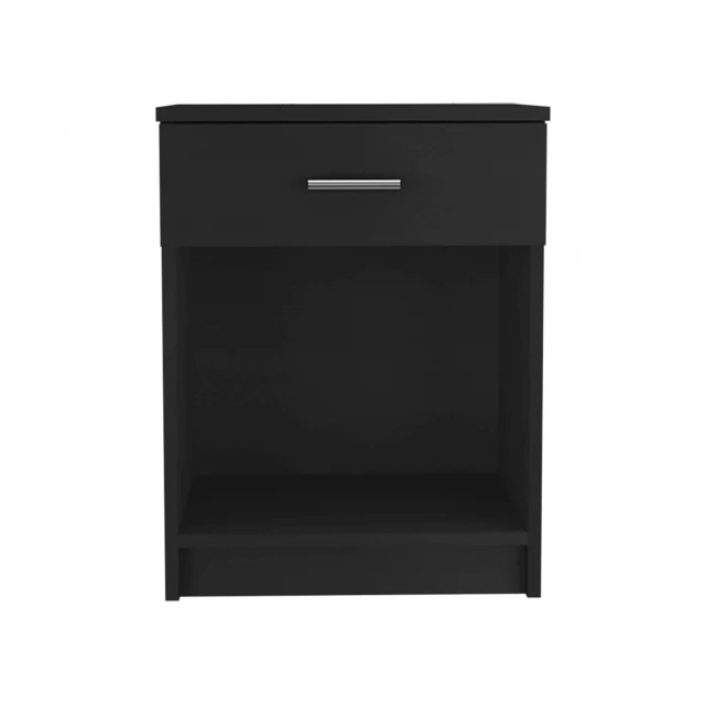 Black wengue drawer nightstand with sleek modern design