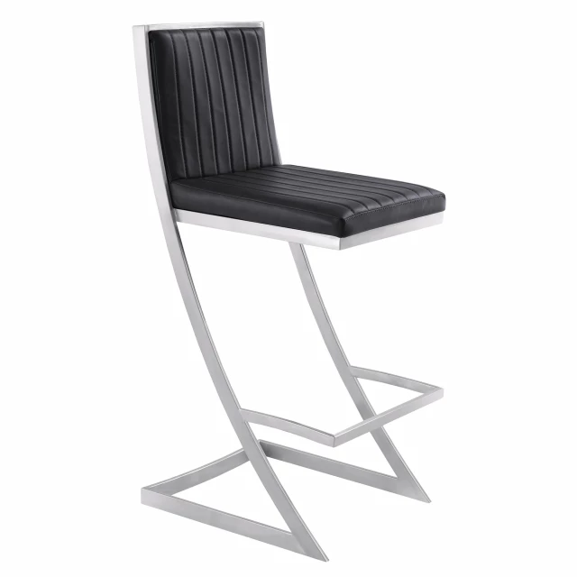 Low back bar height chair with armrests and composite material suitable for outdoor