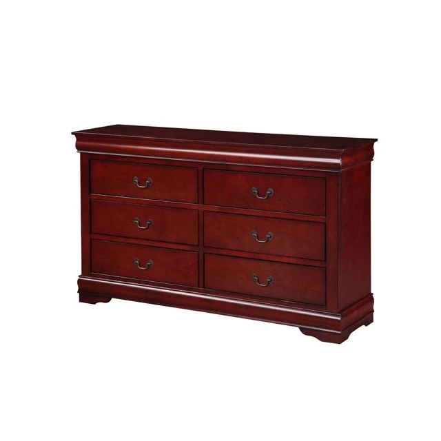 Solid cherry wood dresser with spacious drawers for bedroom storage