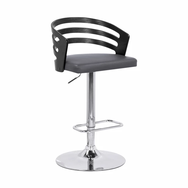 Iron swivel adjustable height bar chair with metal frame and comfortable seating