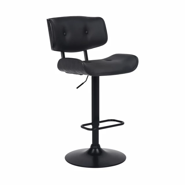 Iron swivel adjustable height bar chair with metal art and balance design