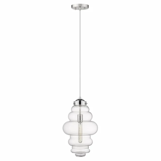 ballina light polished nickel mini pendant with metal circle light fixture