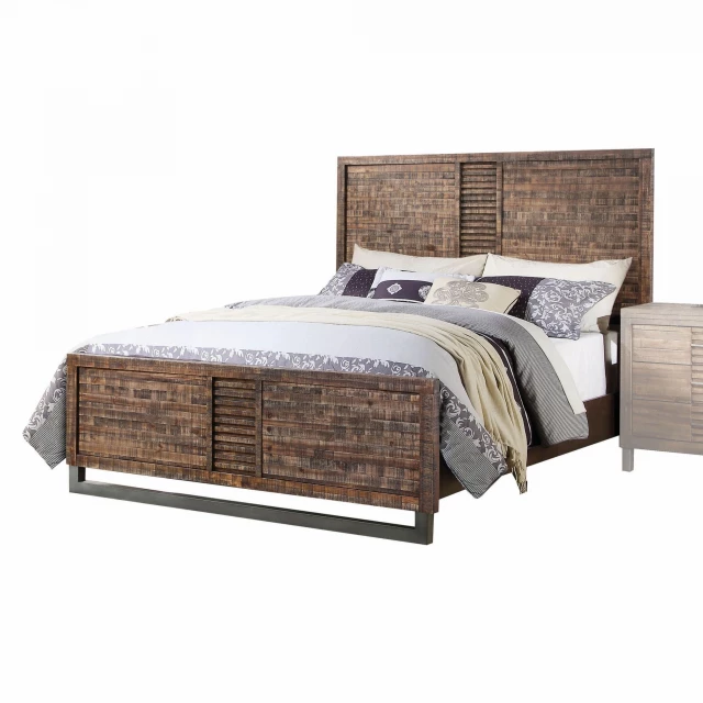 Reclaimed oak California king bed in a well-appointed bedroom setting