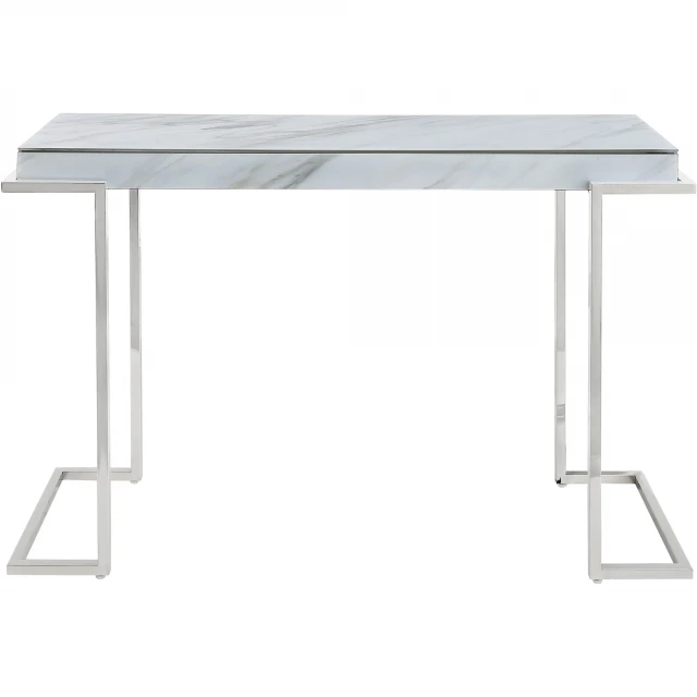 marble rectangular console table with modern design