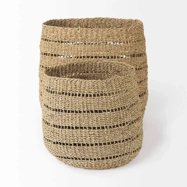 woven wicker storage baskets made of wood and wicker