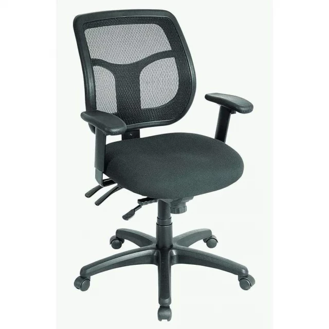 adjustable swivel mesh rolling office chair with armrests for comfort in office