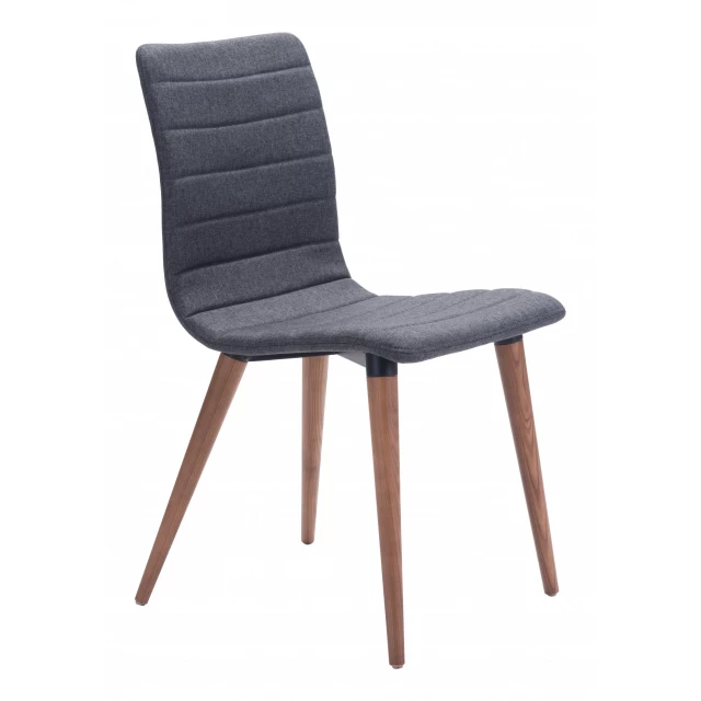 Gray natural dining or side chairs with wood comfort and composite material