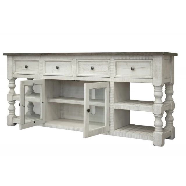 wood open shelving distressed tv stand with drawers and rectangle desk silhouette