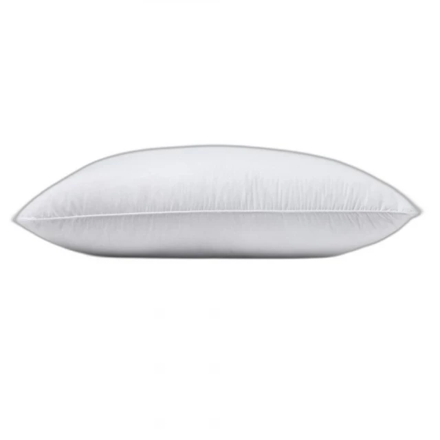 Premium Lux Down King Firm Pillow in white with fashion accessory-inspired design