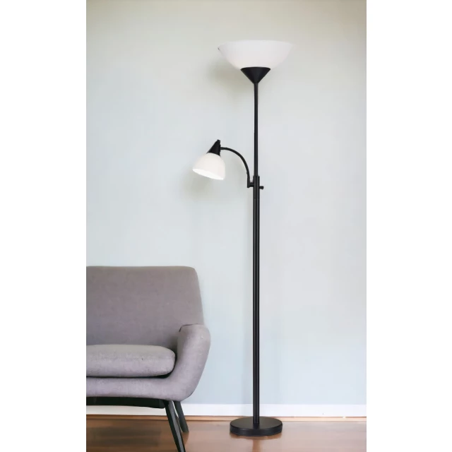 floor lamp with white acrylic bowl shades for home lighting and decor