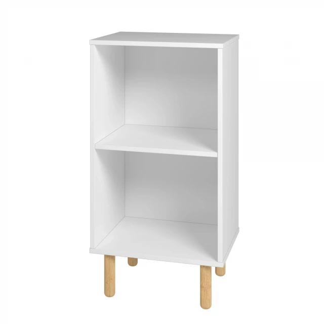 iko white cubbie open shelving unit with wood shelves and rectangular design