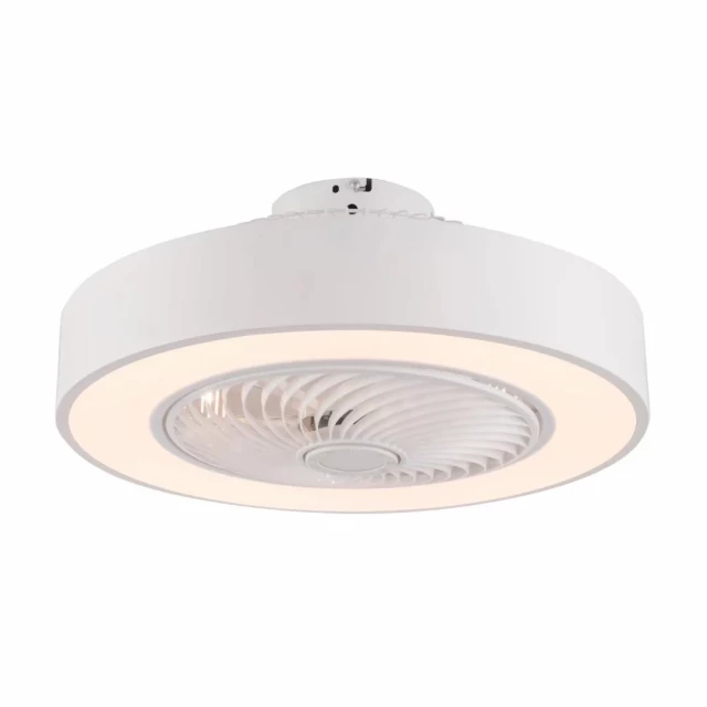 contemporary white ceiling lamp fan with metal light fixture