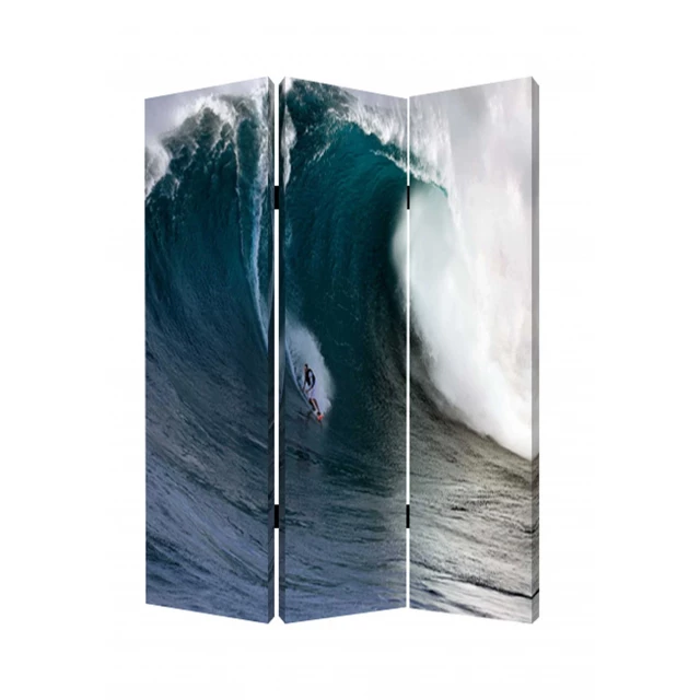 Multi wood canvas wave screen resembling fluid water patterns with wind wave design
