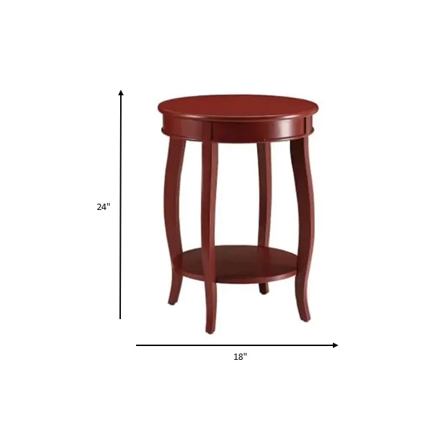 Pop Of Color Red Finish Side Table Pop Of Color Red Finish Side Table