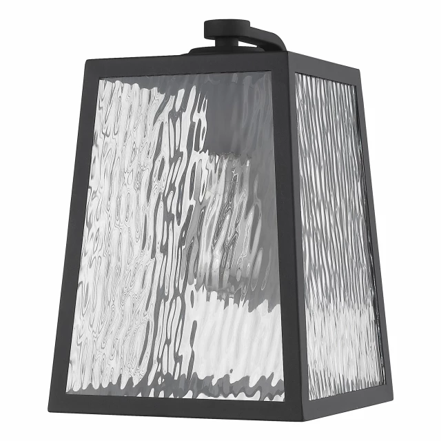 hirche light matte black wall light with rectangular design and wooden elements