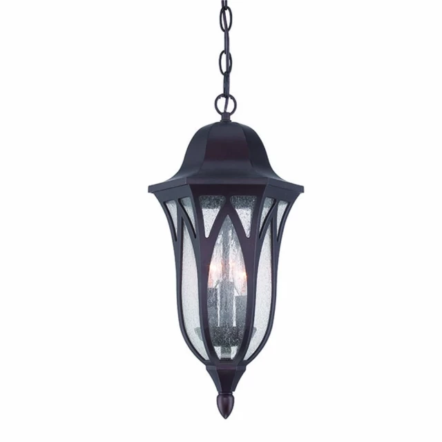 matte black geometric glass hanging light with metal and wood ceiling fixture