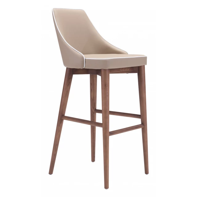 Low back bar height bar chair in wood and metal with comfort design suitable for outdoor use
