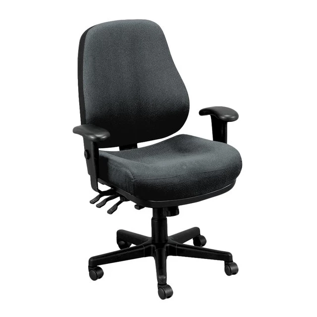 adjustable swivel fabric rolling office chair with armrests for comfort